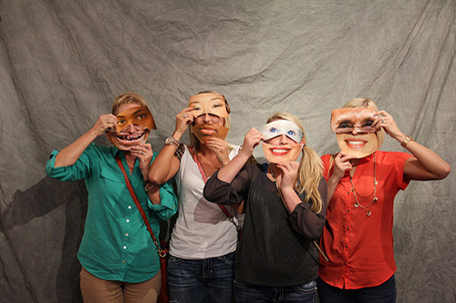 People wearing masks