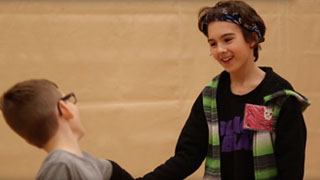 Drawing of a theatre performance