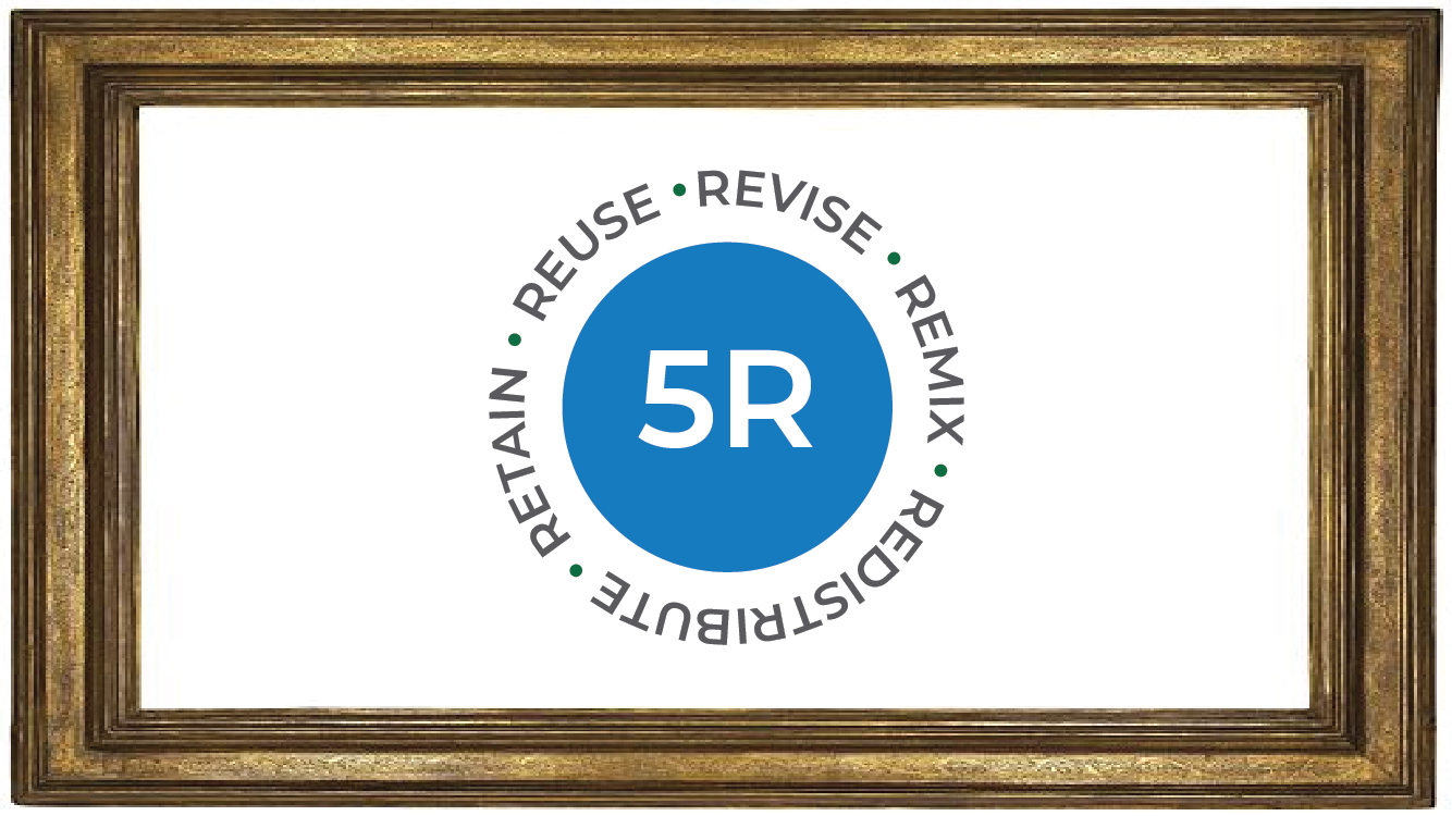 5R's: Reuse, Revise, Remix, Redistribute, Retain